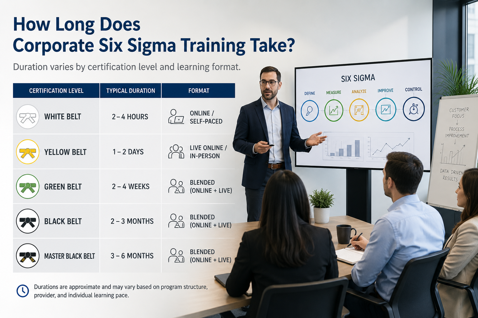 How Long Does Corporate Six Sigma Training Take?